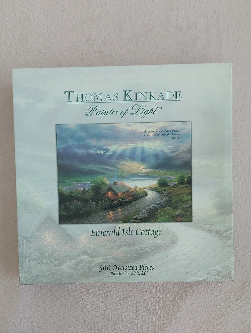 Thomas Kinkaid "EMERALD ISLE COTTAGE" 500 Oversized Pieces Jigsaw Puzzle NIB